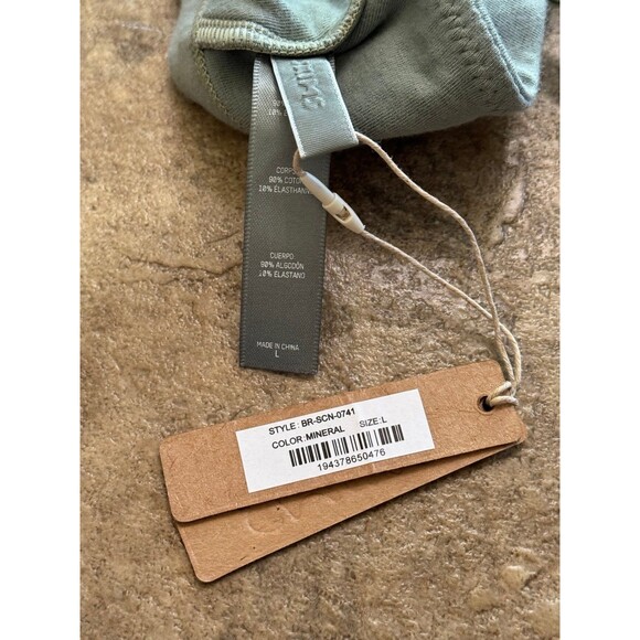 Skims Cotton Jersey Scoop Bralette Mineral Size Large - Picture 11 of 11